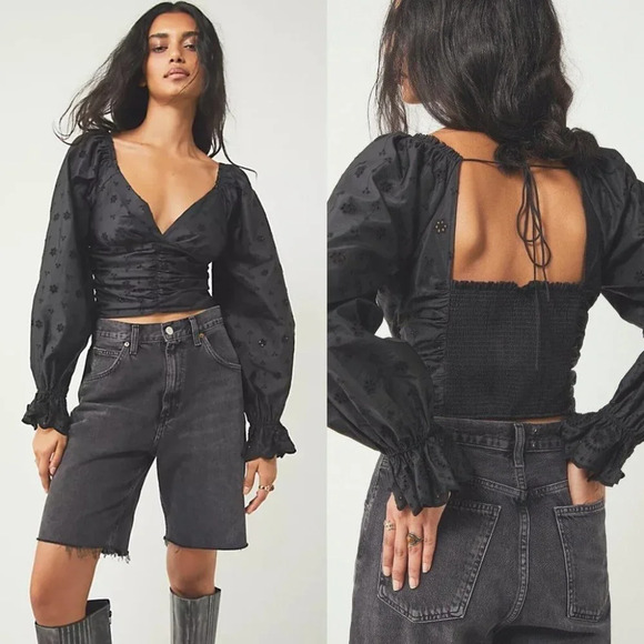 Free People Bella Eyelet Top Size Small NWOT $128 - Picture 1 of 9